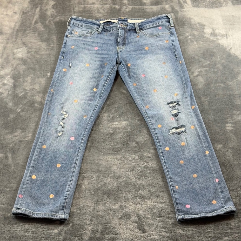 Abercrombie Pilcro and the Letterpress Hyphen Polka Dot Jeans Size 29